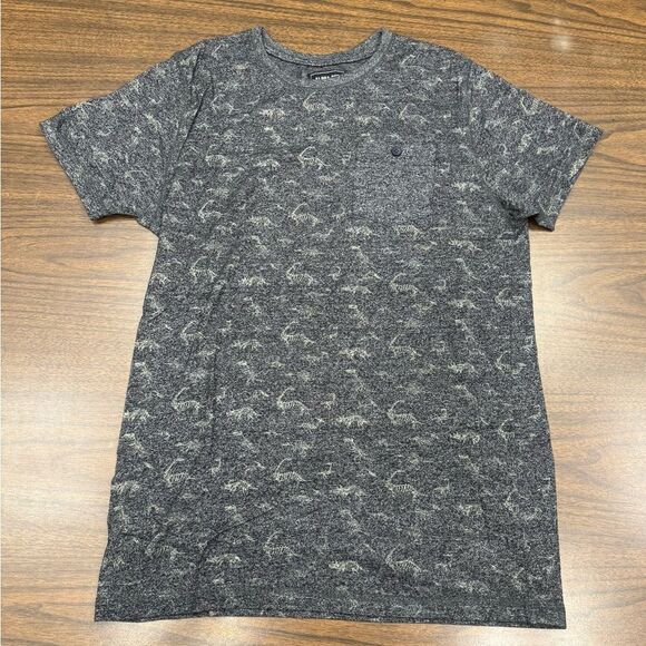 Other - 🦕 Men's Gray Dinosaur 🦖 Patterned Short Sleeve Tee by Alpha Beta Size Large